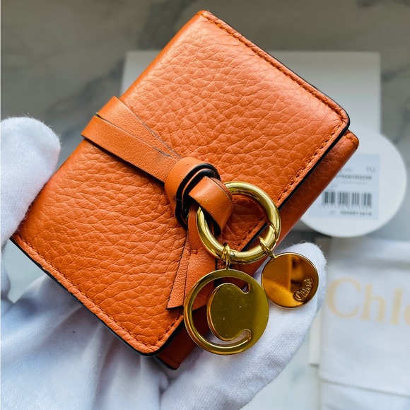 Chloe Handbags - Sold! Chloe Alphabet Trifold Wallet Leather Mini Soft Ebony